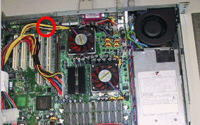 [a photograph of the motherboard showing the J88 jumper position]